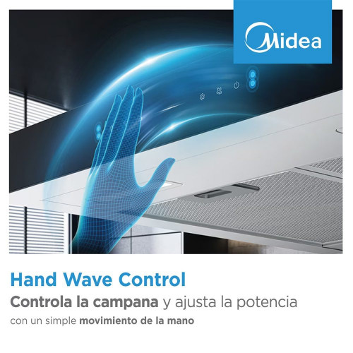 Campana decorativa Midea 4 niveles de potencia - MH90B4300B-ES Inox