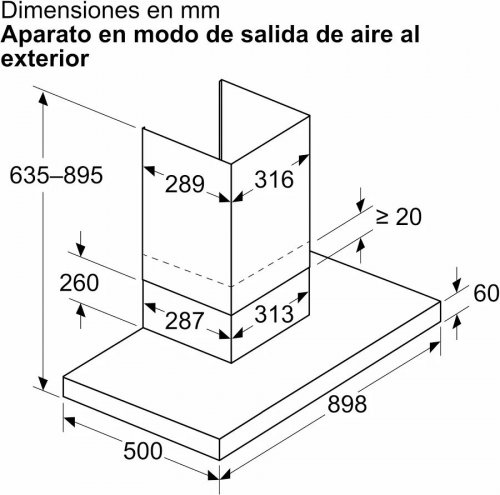 Campana decorativa Pared Balay 3BC897GX 90 cm