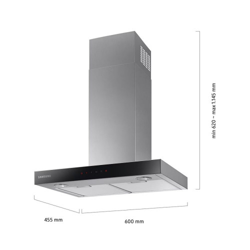 Campana decorativa Samsung 4 velocidades - NK24C5070US/UR Inox