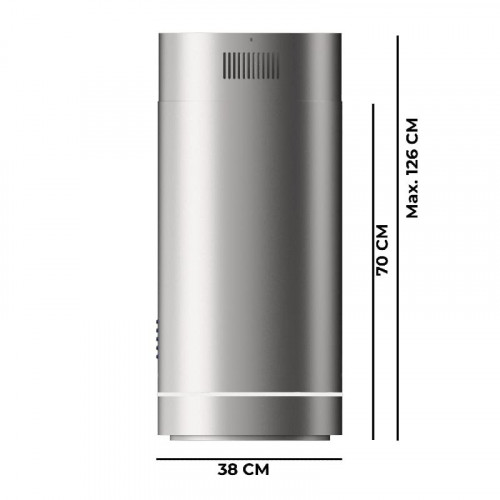 Campana isla redonda Cecotec Bolero Flux IRE 388000 Inox A++