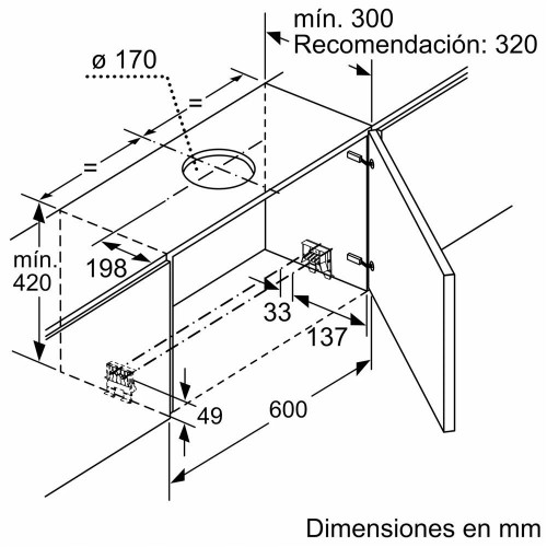 Campana Telescópica Bosch DFS097A51 A Plateado