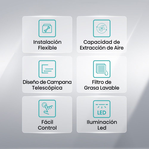 Campana telescópica Hisense 3 velocidades - CH6TL4BX Inox