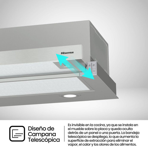 Campana telescópica Hisense 3 velocidades - CH6TL4BX Inox