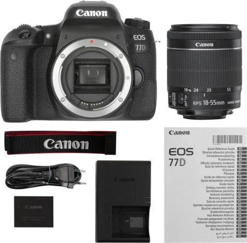 Canon Cámara EOS 77D + EF-S 18-55mm IS STM