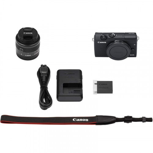 Canon EOS M200 24.1MP WiFi Negra + EF 15-45mm F3.5-6.3 IS STM