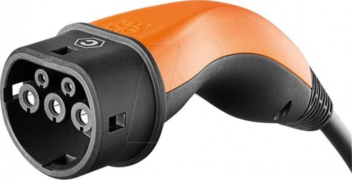 Cargador móvil, 7,4 kW, 32 A, 1 Ph, Tipo 2, 6m, caravana