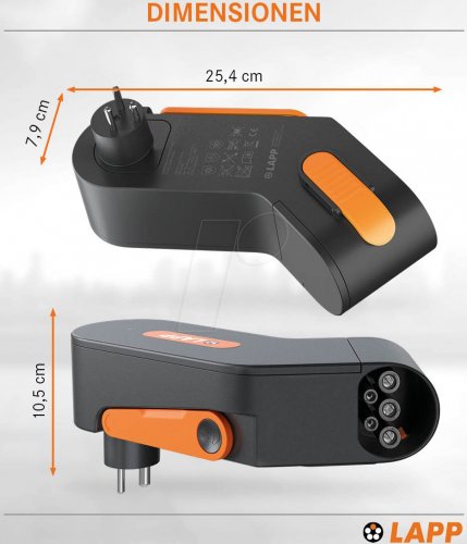 Cargador móvil Mobility Dock, 1,4 kW, 6 A, Tipo 2, DK
