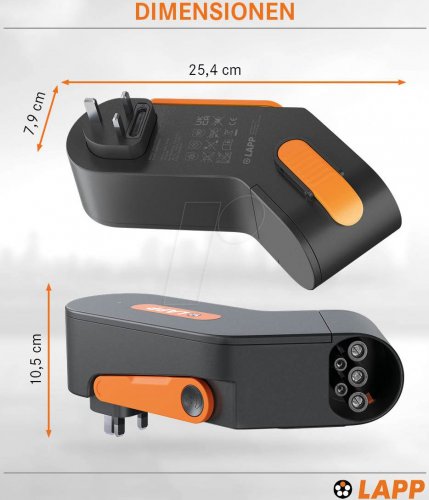 Cargador móvil Mobility Dock, 2,3 kW, 10 A, Tipo 2, Reino