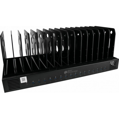CARGADOR USB, 1000 W, 16X USB-C, PD 3,0, PPS, QC 5, negro
