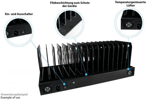 CARGADOR USB, 1000 W, 16X USB-C, PD 3,0, PPS, QC 5, negro