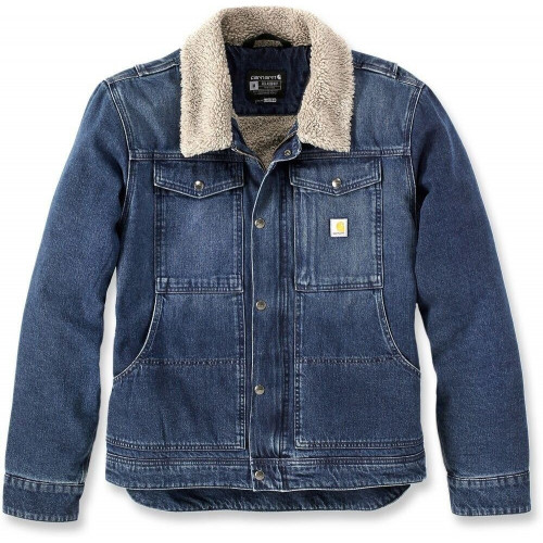 Carhartt Relaxed Fit Denim Sherpa-Lined Jacket (106323) beech