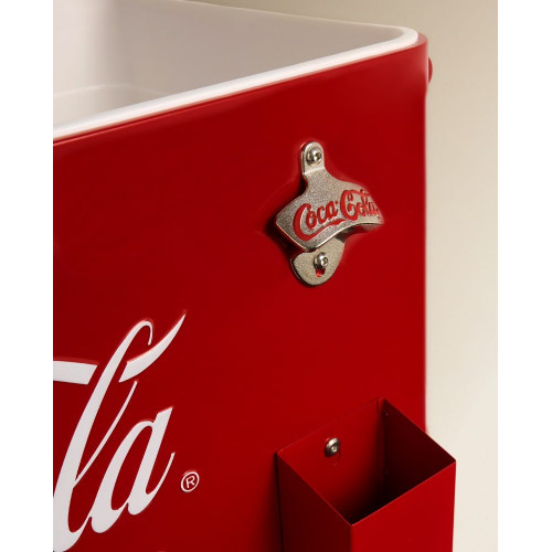 Carrito nevera para jardín Coca Cola Rojo