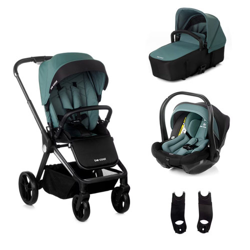 Carro de bebé Be Cool Stratos con capazo Stratos Cot y portabebé Travel Carrier 2025 Verde