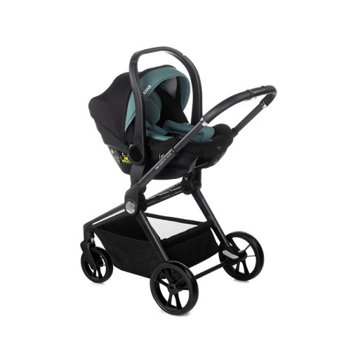 Carro de bebé Be Cool Stratos con capazo Stratos Cot y portabebé Travel Carrier 2025 Verde