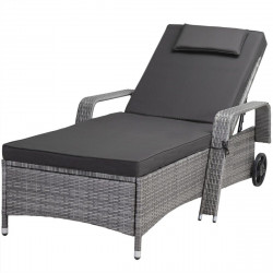 Casaria Tumbona Polyrattan 193 x 90 cm