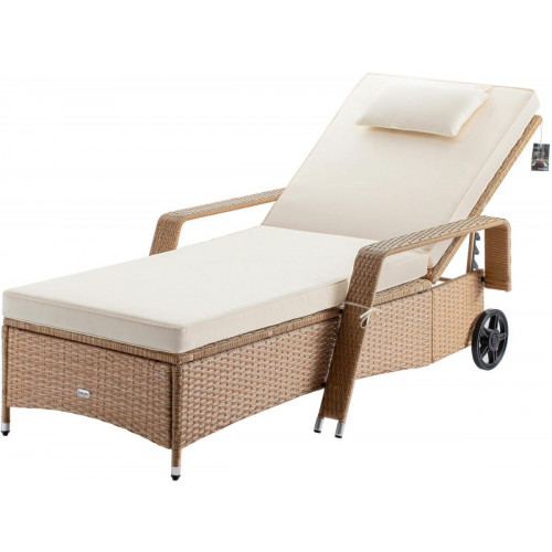 Casaria Tumbona Polyrattan 193 x 90 cm
