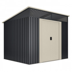 Caseta de acero GANSEN II de 238x203x193 cm y 4.6 m2 con 0.25 mm espesor y doble puerta corredera HOGGAR