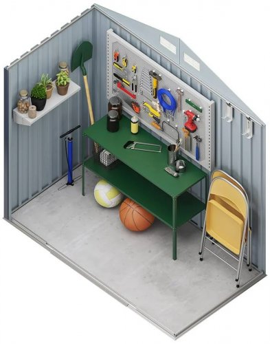 Caseta de acero wasabi light anthracite 196x196x131 cm 2,57 m2