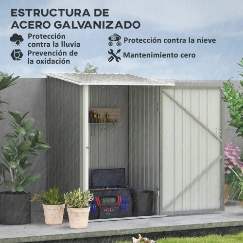 Caseta de Jardín Outsunny 100x103x160 cm