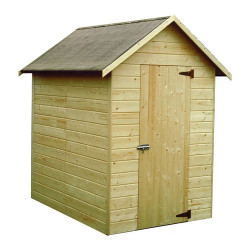Caseta de madera natural panelada Lozoya