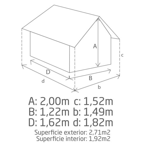 Caseta de madera natural panelada Lozoya