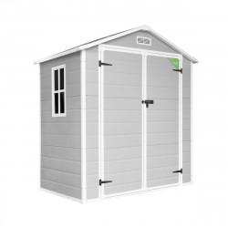Caseta de resina ONE de 181x210x132 cm y 2.4 m2 con 12 mm espesor y doble puerta abatible HOGGAR