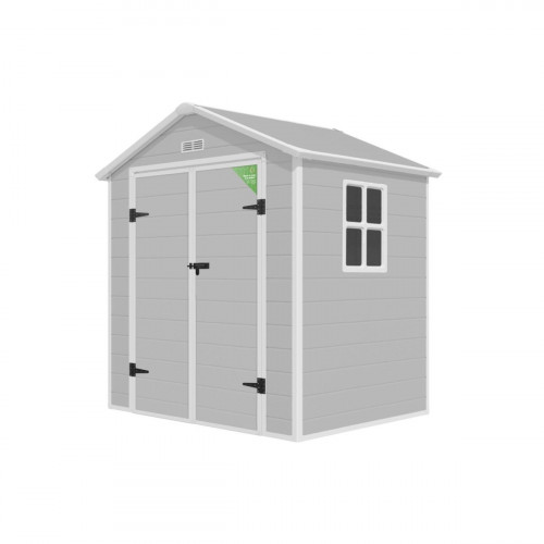Caseta de resina ONE de 181x210x132 cm y 2.4 m2 con 12 mm espesor y doble puerta abatible HOGGAR