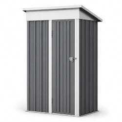 Caseta Metálica de Jardín 158x82,8x185 cm Puerta Exterior