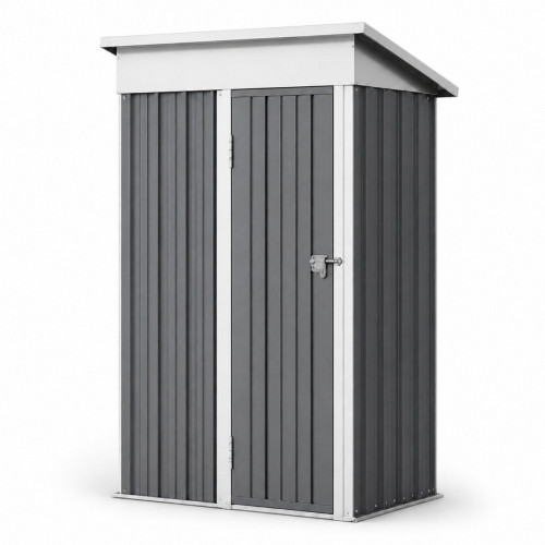 Caseta Metálica de Jardín 158x82,8x185 cm Puerta Exterior