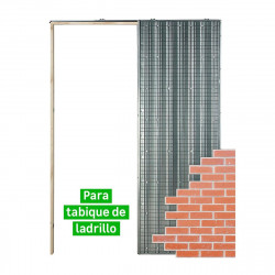Casoneto puerta corredera para tabique de ladrillo de 10.5cm 70x203x6.9 cm