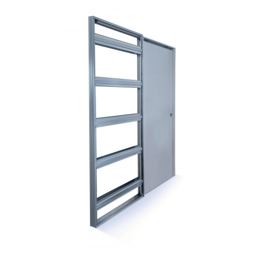 Casoneto puerta corredera para tabique de placa yeso de 9.5cm 80x203x100 cm