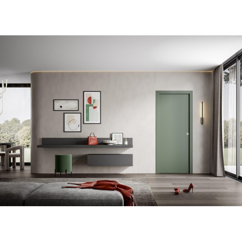 Casoneto puerta corredera para tabique de placa yeso de 9.5cm 80x203x100 cm