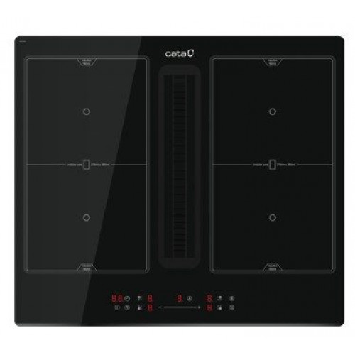 CATA IAS 6024 BK Negro - Vitrocerámica de Inducción + EXTRACTOR 60CM