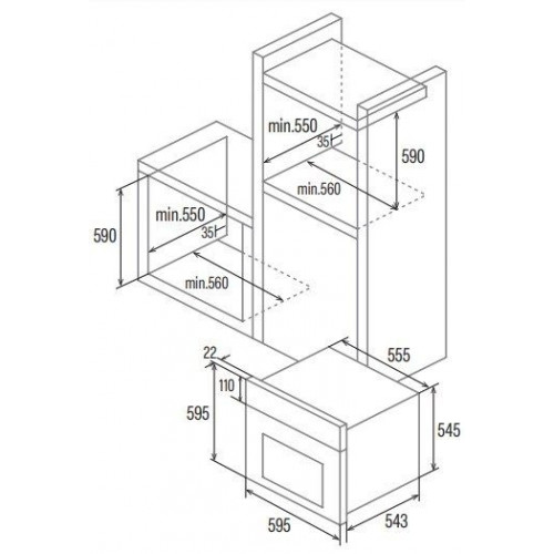 CATA MDS-8007-WH Blanco - Horno Multifunción 80L