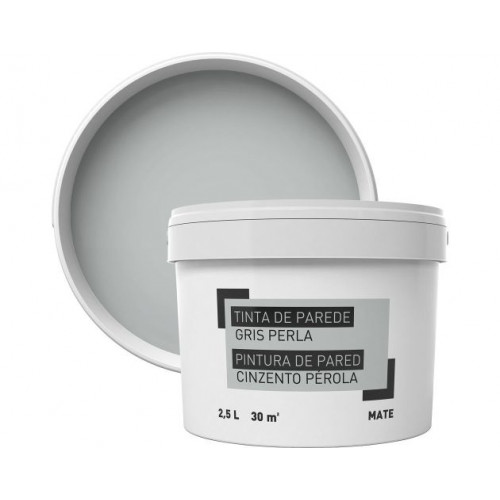 Pintura para paredes gris perla 2,5 l
