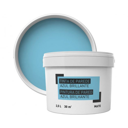Pintura para paredes azul brillante 2,5 l