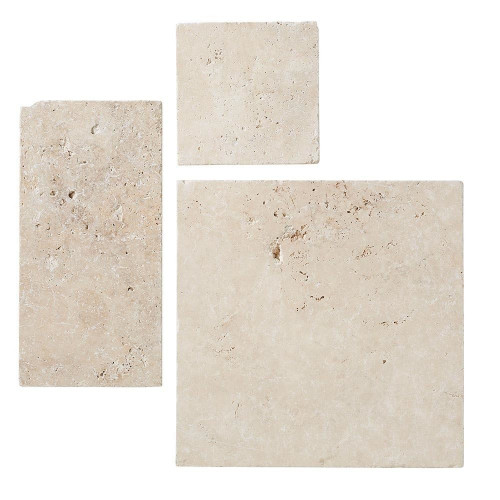 Suelo real travertino multiformato