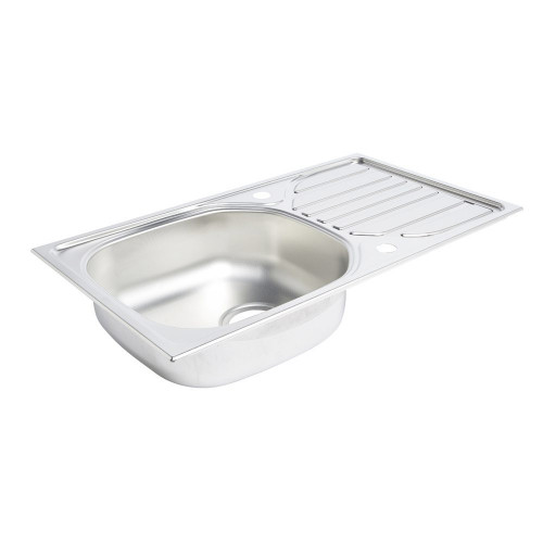 Fregadero inoxidable Turing 1 seno + escurridor 76x43,5cm