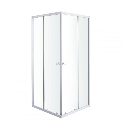 Mampara de ducha 80x80x185 cm Aluminio blanco 4mm Garian
