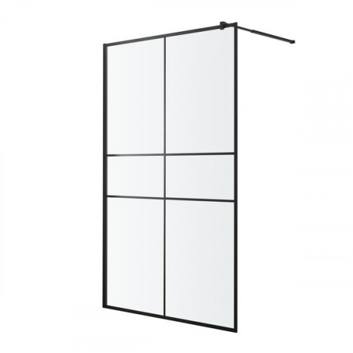 Mampara de ducha fija Izza negro 100cm