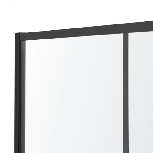 Mampara de ducha corredera Izza negro 140 cm