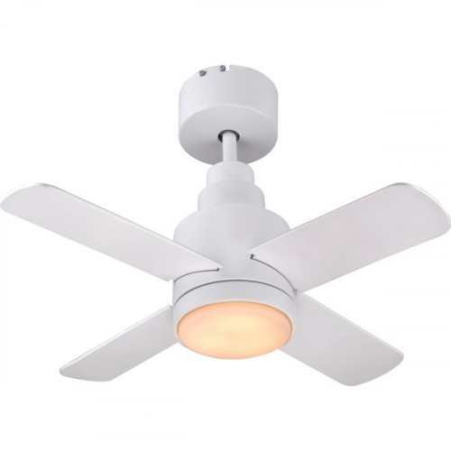 Ventilador de techo con luz Ignacius DC 4 aspas reversibles 76 cm blanco