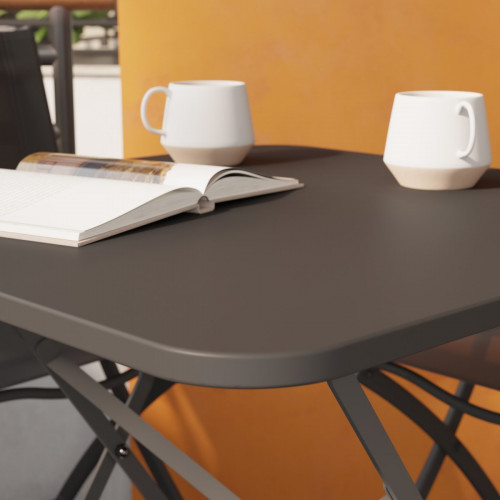Silla plegable de jardín gris 70cm Saba Goodhome