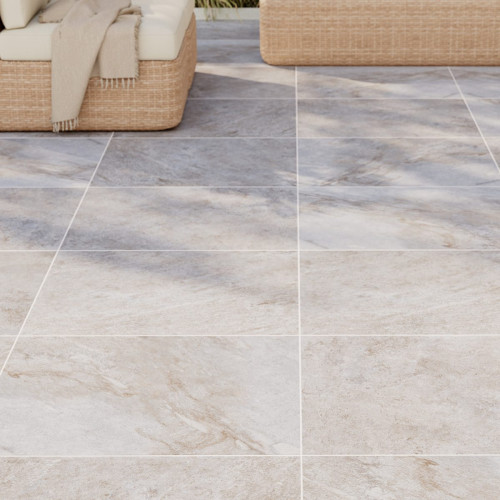 Suelo porcelánico piedra gris mate 60x60 cm C3 Volfy
