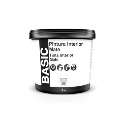 Pintura plástica blanca mate 15 L