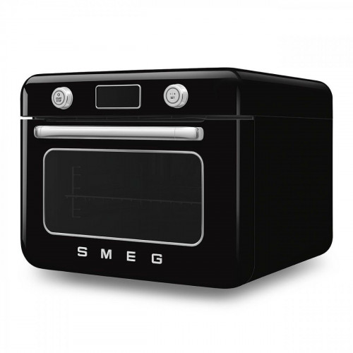 Horno de Vapor Combinado Smeg COF01BLEU - Negro - Estilo 50's - 10 Funciones de Cocción - Grill - Convección - Air Fry