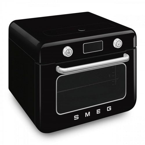 Horno de Vapor Combinado Smeg COF01BLEU - Negro - Estilo 50's - 10 Funciones de Cocción - Grill - Convección - Air Fry