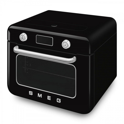 Horno de Vapor Combinado Smeg COF01BLEU - Negro - Estilo 50's - 10 Funciones de Cocción - Grill - Convección - Air Fry