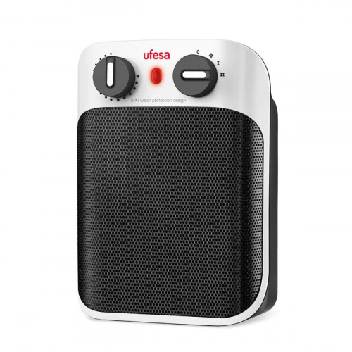Calefactor Cerámico UFESA CC1800IP - 1800W - Termostato Regulable - Seguridad en Ambientes Húmedos
