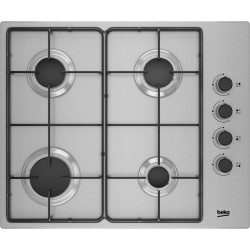 Beko HIGG 64103 SXN hobs Acero inoxidable Integrado 58 cm Encimera de gas 4 zona(s)